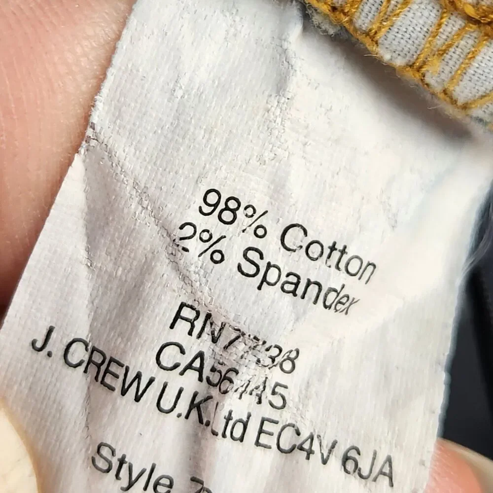 J. Crew Toothpick Skinny Jeans Womens 25 Denim Stretch Low Rise 5‎ Pocket Pants